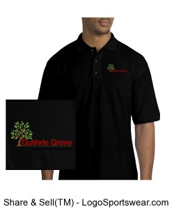 Mens Polo: Guthrie Grove Tree-Leaf Logo Design Zoom
